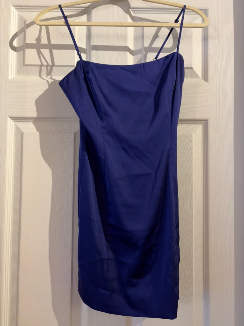 Aritzia Satin Slip Dress in Royal Blue